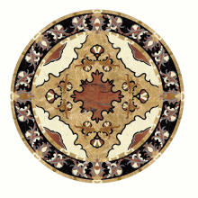 Natural stone polished medallions waterjet marble